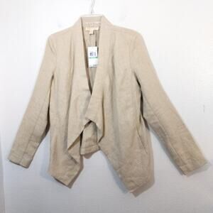 New Michael Kors Hemp Linen asymmetrical jacket NWT 8